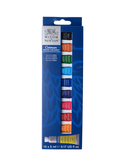 Winsor & Newton Cotman Essential Watercolour Set, 10x 5ml, Multi
