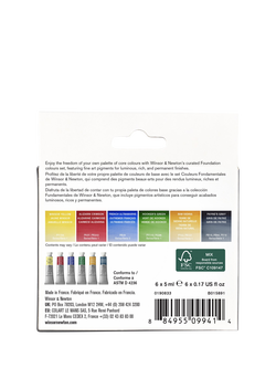 Winsor & Newton Curated Foundation Watercolours, Set of 6 - view 2, Multi