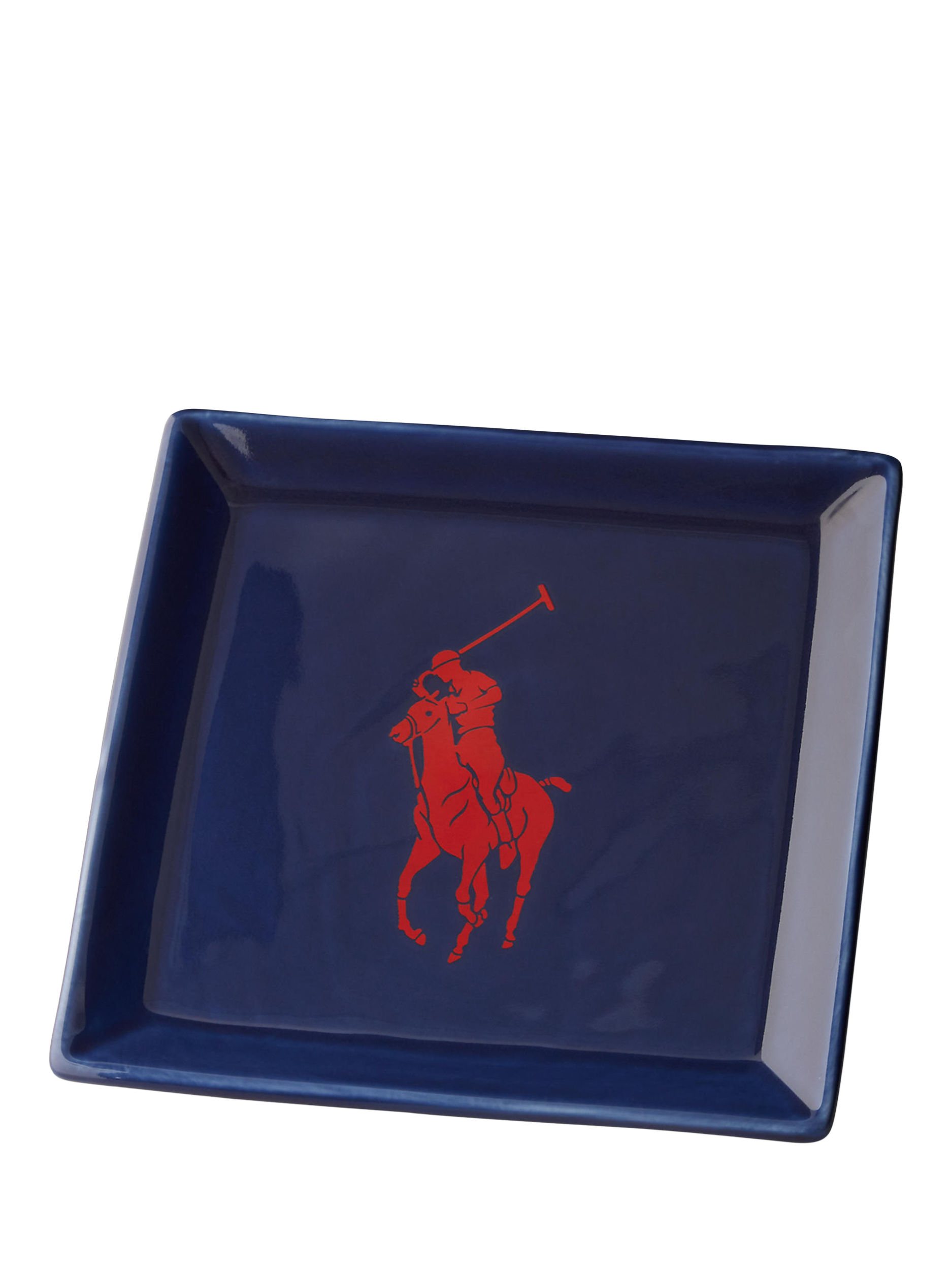 Ralph Lauren Porcelain Trinket Tray, Navy/Red