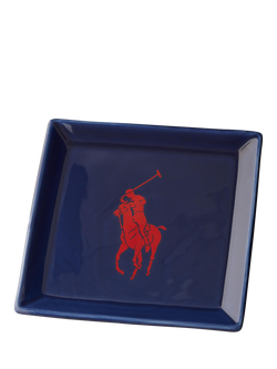 Ralph Lauren Porcelain Trinket Tray, Navy/Red, Navy, Red