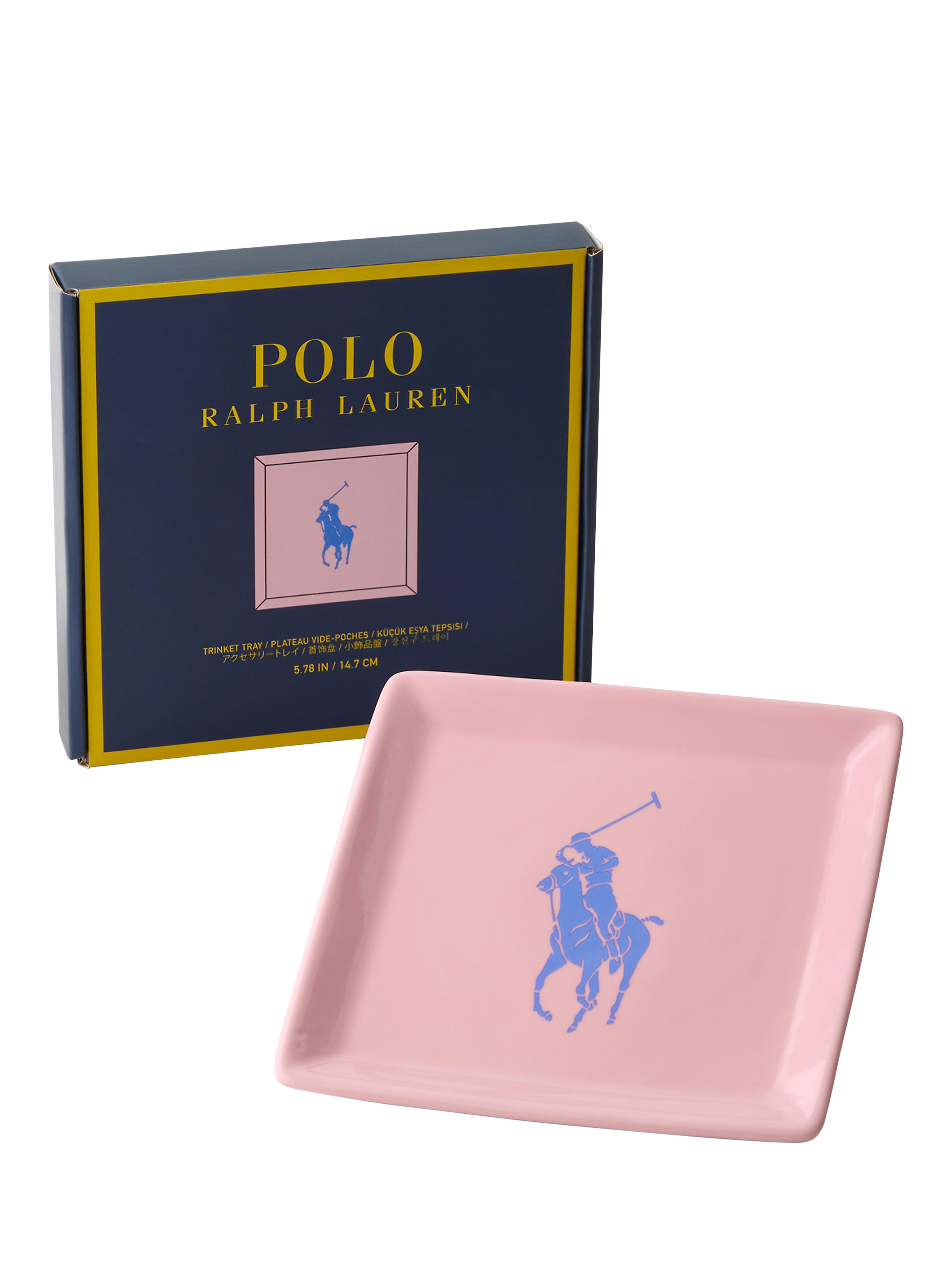 Ralph Lauren Porcelain Trinket Tray, Pink/Blue