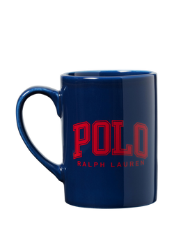 Ralph Lauren Porcelain Mug, 414ml, Navy/Red - view 2, Navy/Red