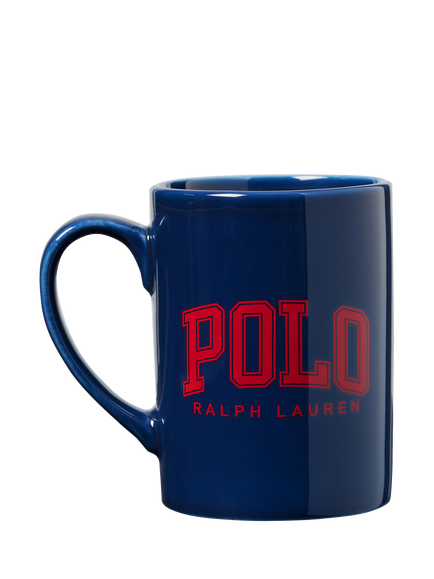 Ralph Lauren Porcelain Mug, 414ml, Navy/Red - view 2, Navy/Red