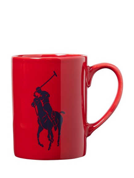 Ralph Lauren Porcelain Mug, 414ml, Navy/Red, Red/Blue