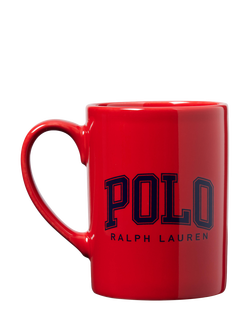 Ralph Lauren Porcelain Mug, 414ml, Navy/Red - view 2, Red/Blue