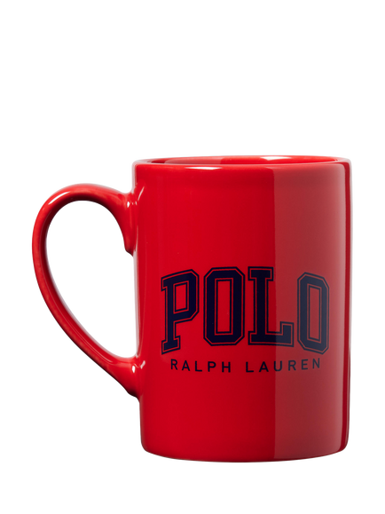 Ralph Lauren Porcelain Mug, 414ml, Navy/Red - view 2, Red/Blue