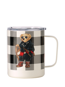 Ralph Lauren Polo Bear Check Outdoor Travel Mug, 300ml, Multi