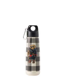 Ralph Lauren Polo Bear Check Stainless Steel Drinks Bottle, 400ml, Multi