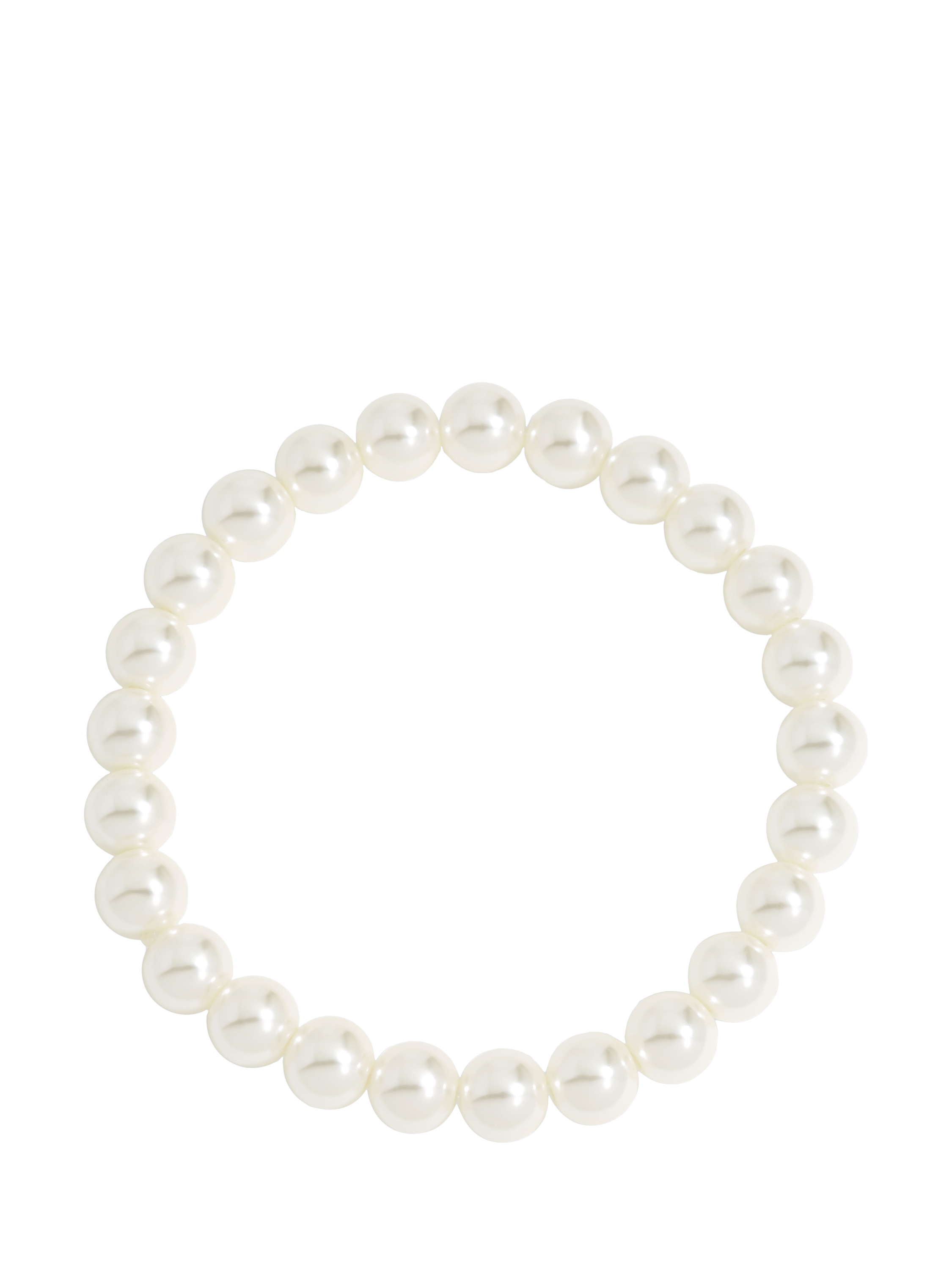 Product image 1 of 4, which shows Jon Richard Single Row Pearl Stretch Bracelet