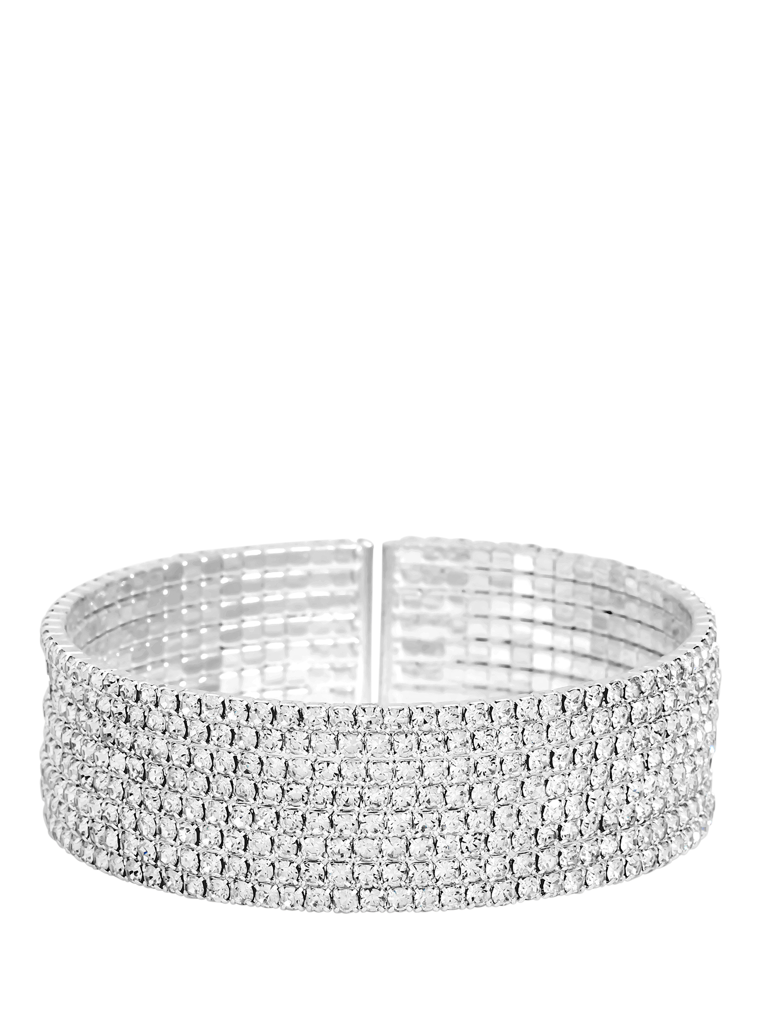 Product image 1 of 1, which shows Jon Richard Crystal Cuff, Silver