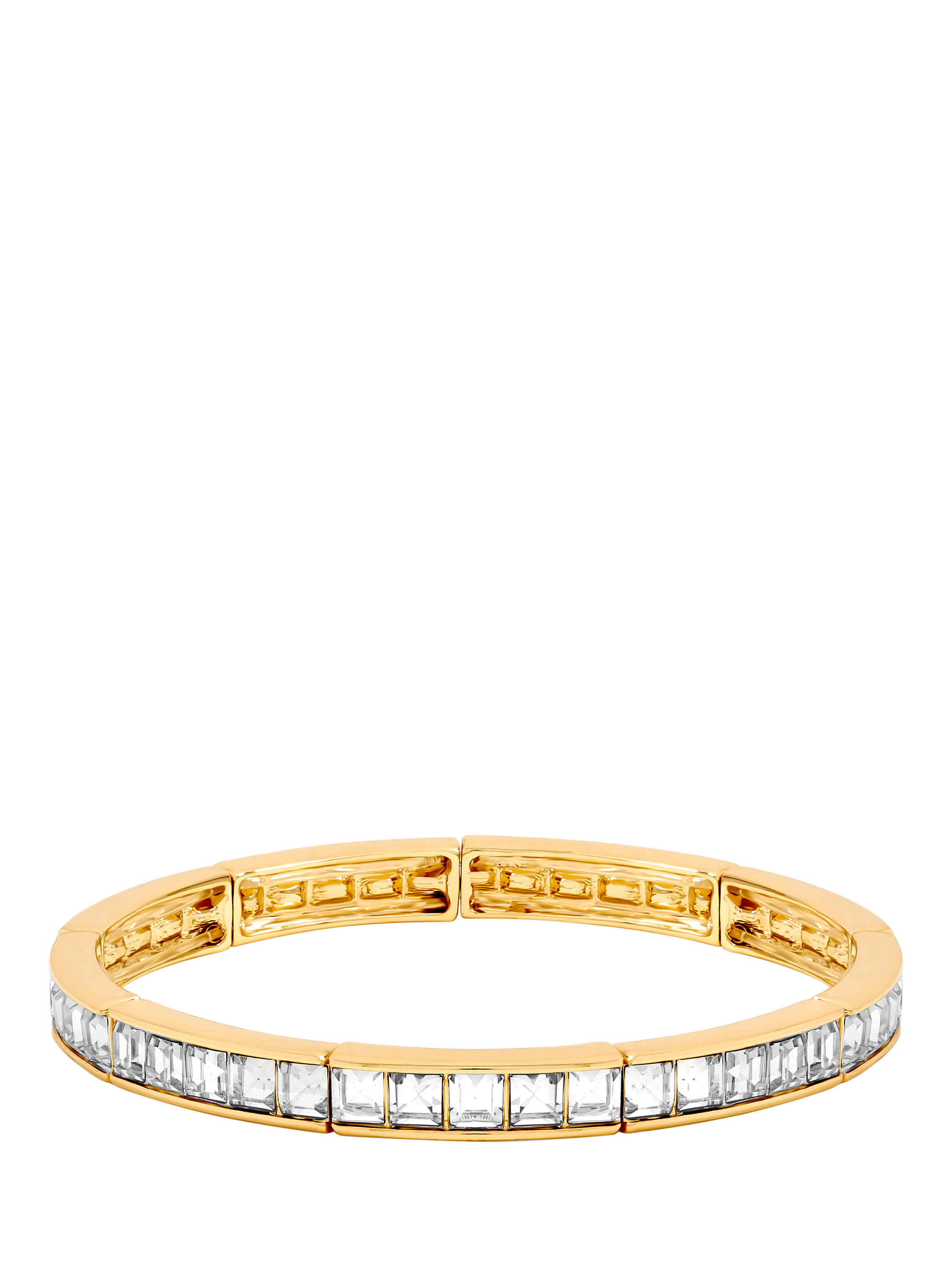 Product image 1 of 3, which shows Jon Richard Cubic Zirconia Stretch Bracelet, Gold