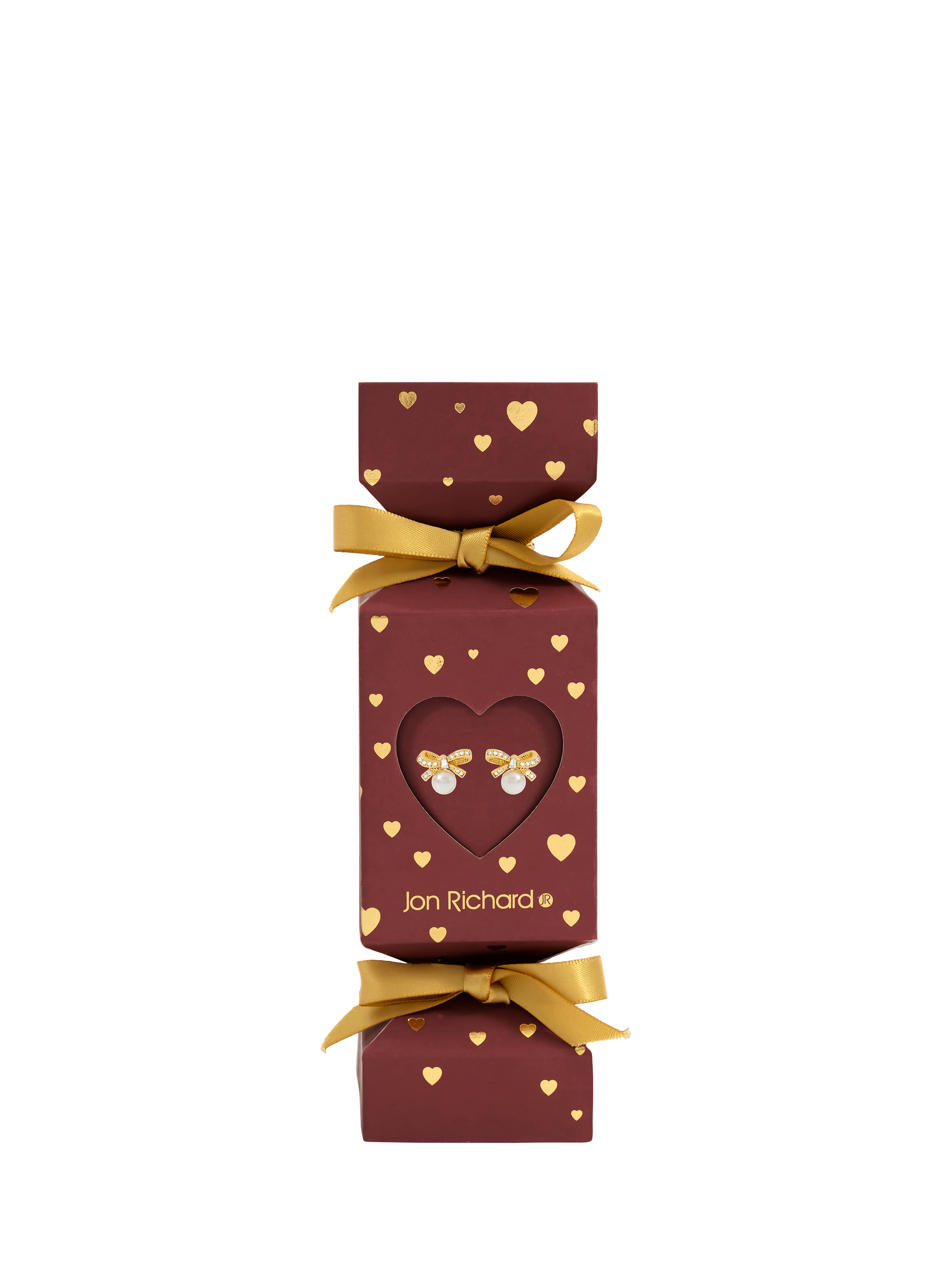 Product image 2 of 2, which shows Jon Richard Bow and Pearl Earrings, Gold