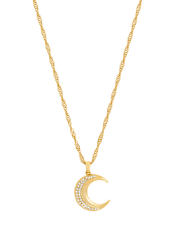 Jon Richard Crystal Celestial Pendant, Gold, Gold