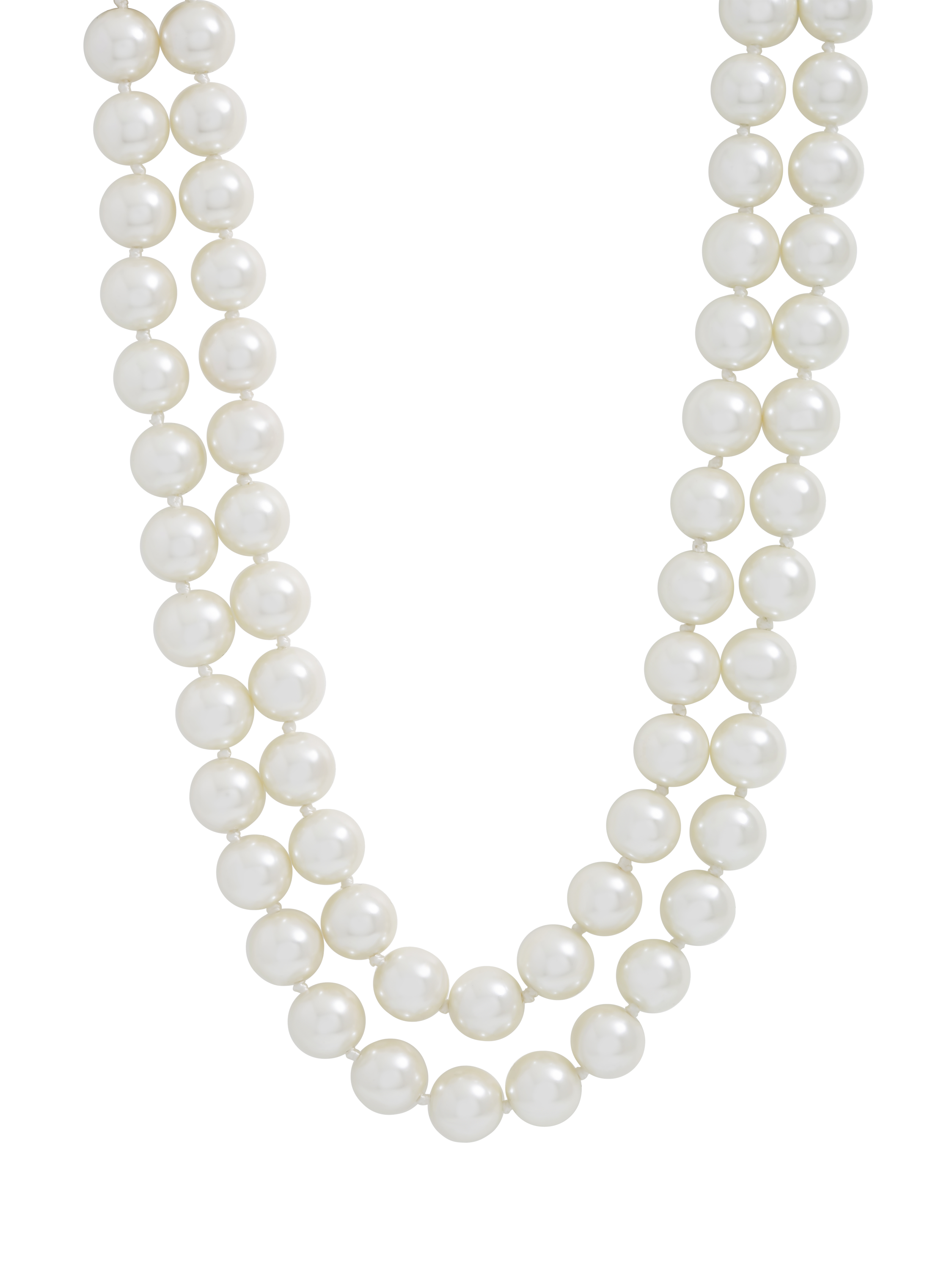 Product image 1 of 1, which shows Jon Richard Double Row Pearl Necklace, Gold