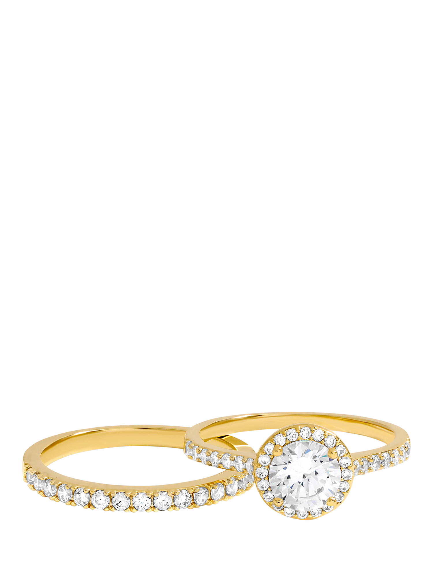 Product image 1 of 1, which shows Jon Richard Halo Engagement Ring Set, Gold