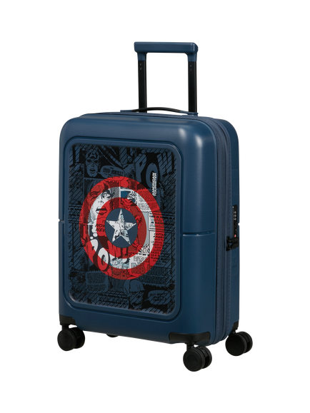 American Tourister Dashpop Disney Expandable Marvel Captain America Suitcase, 47L, Navy/Multi, Navy/Multi