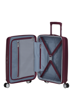 American Tourister SoundBox 4-Wheel Spinner 55cm Expandable Cabin Case - view 2, Wild Cherry