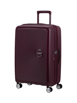 American Tourister SoundBox 4-Wheel Spinner 67cm Expandable Medium Suitcase, Wild Cherry