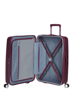 American Tourister SoundBox 4-Wheel Spinner 67cm Expandable Medium Suitcase - view 2, Wild Cherry