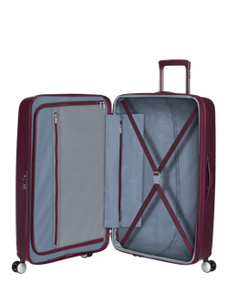 American Tourister SoundBox 4-Wheel Spinner 77cm Expandable Large Suitcase - view 2, Wild Cherry