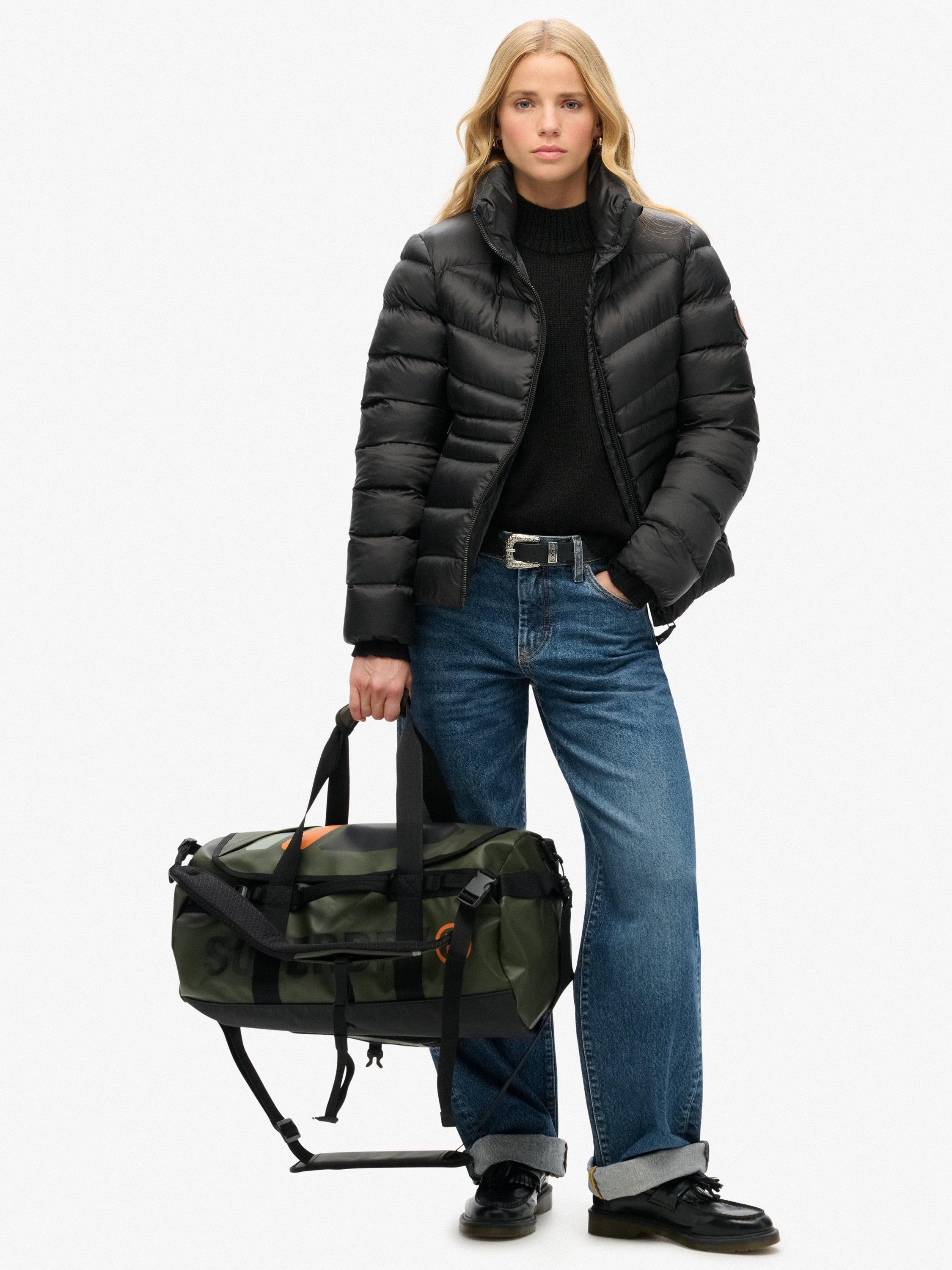 Product image 2 of 5, which shows Superdry Logo Duffle Bag, Olive Green