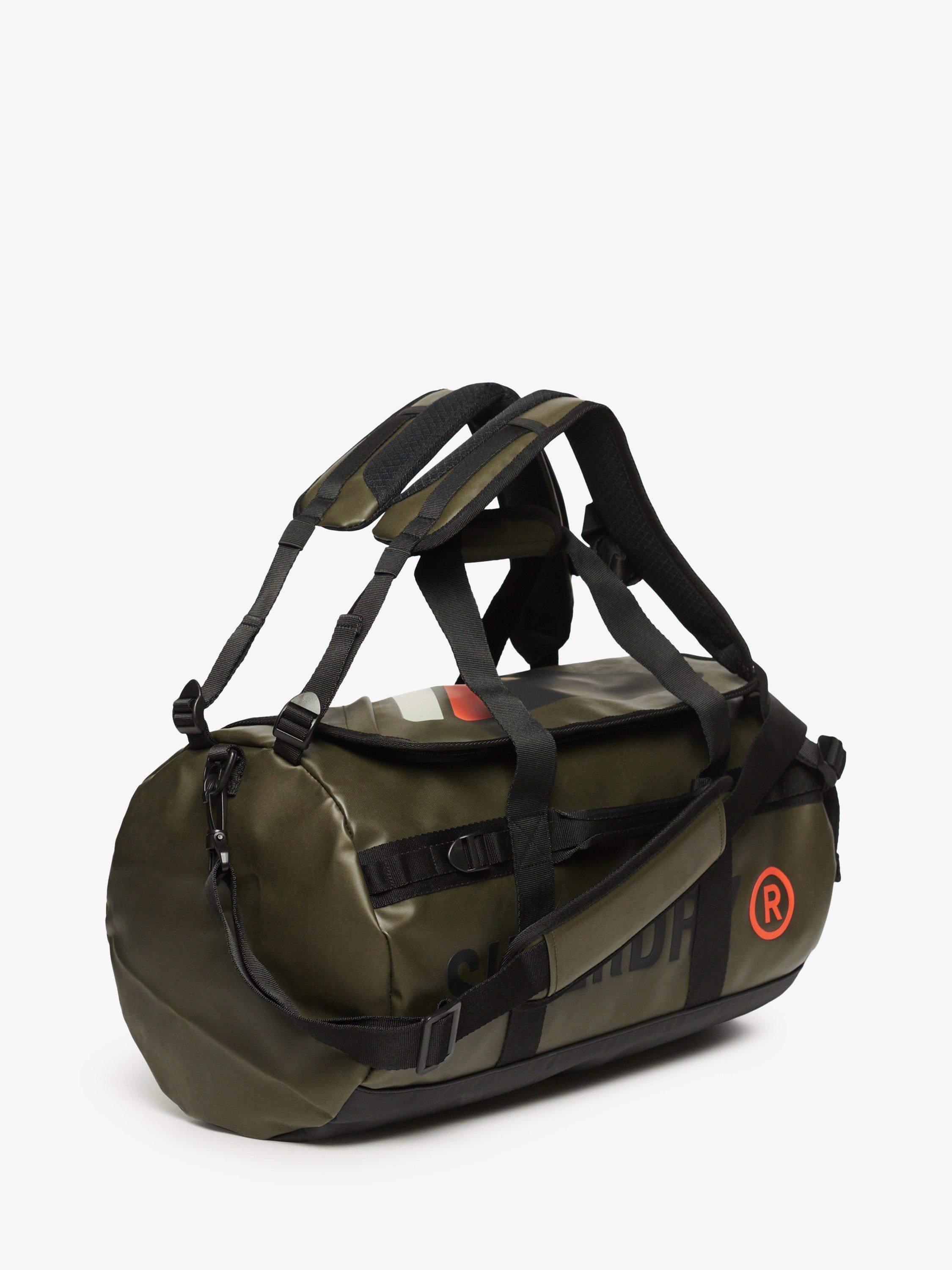 Product image 3 of 5, which shows Superdry Logo Duffle Bag, Olive Green