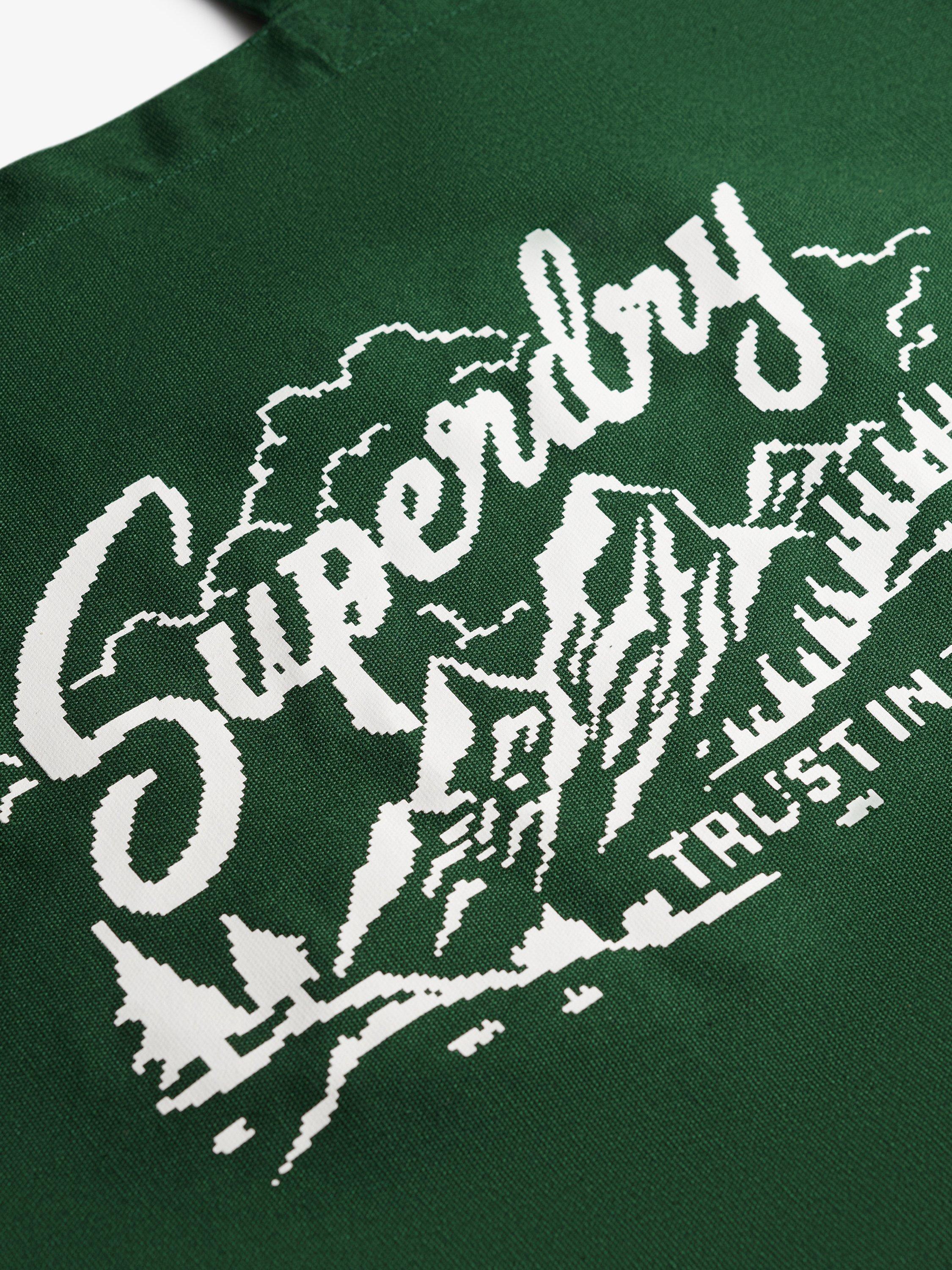 Product image 3 of 6, which shows Superdry Cotton Tote Bag, Enamel Green/Optic White
