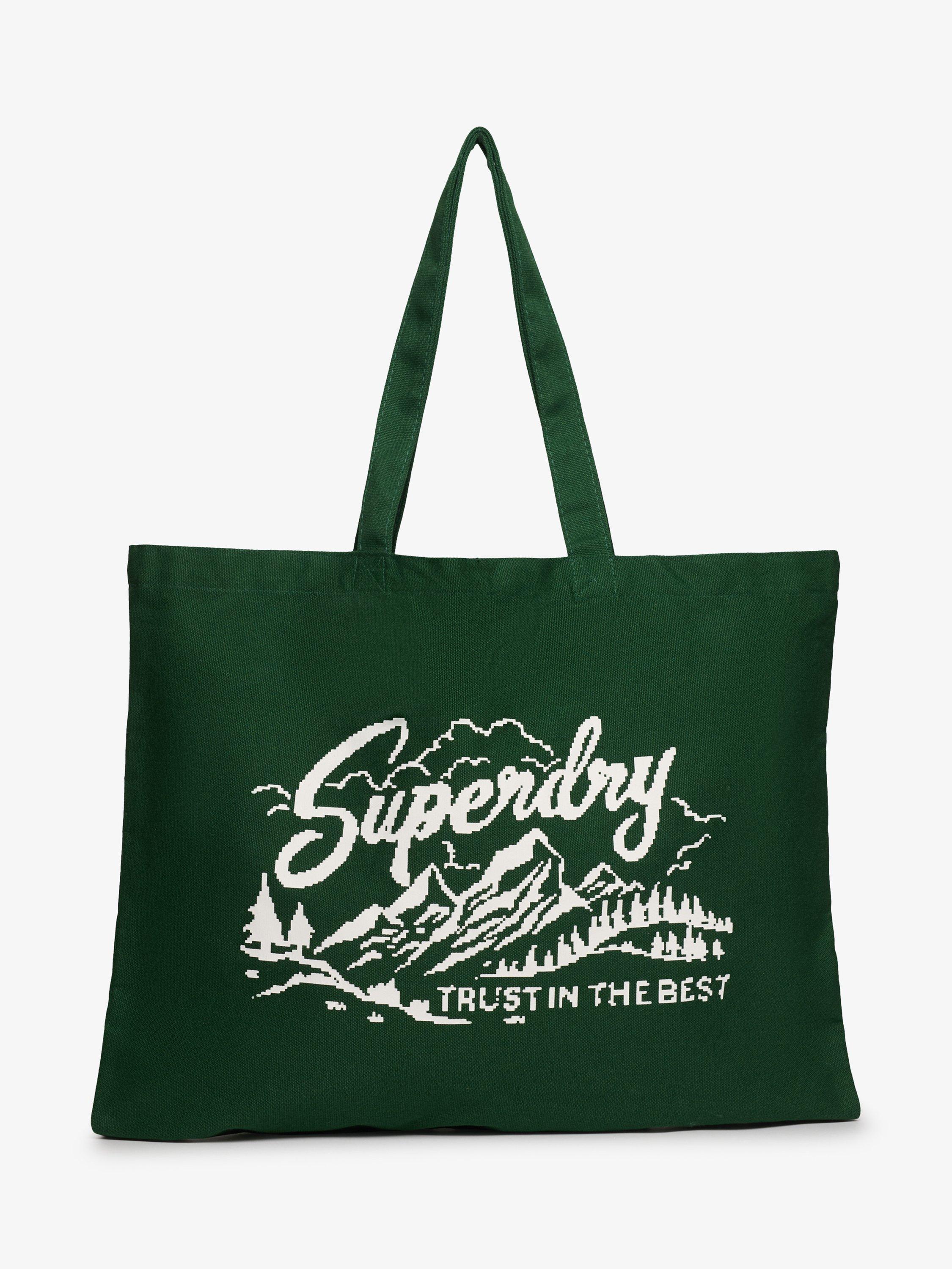 Product image 4 of 6, which shows Superdry Cotton Tote Bag, Enamel Green/Optic White