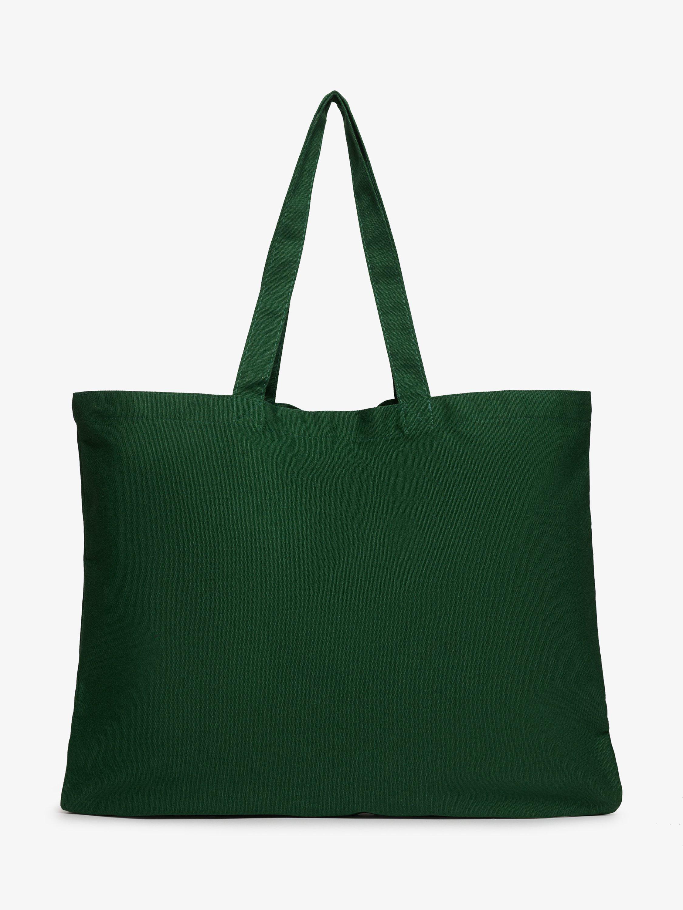 Product image 5 of 6, which shows Superdry Cotton Tote Bag, Enamel Green/Optic White