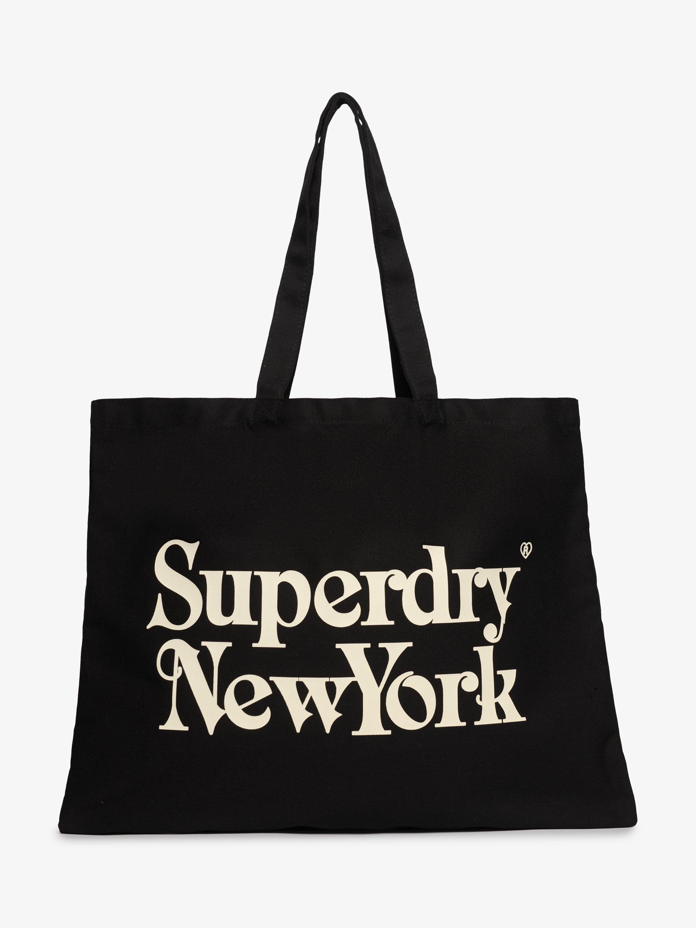 Product image 4 of 6, which shows Superdry Cotton Tote Bag, Black/Off White