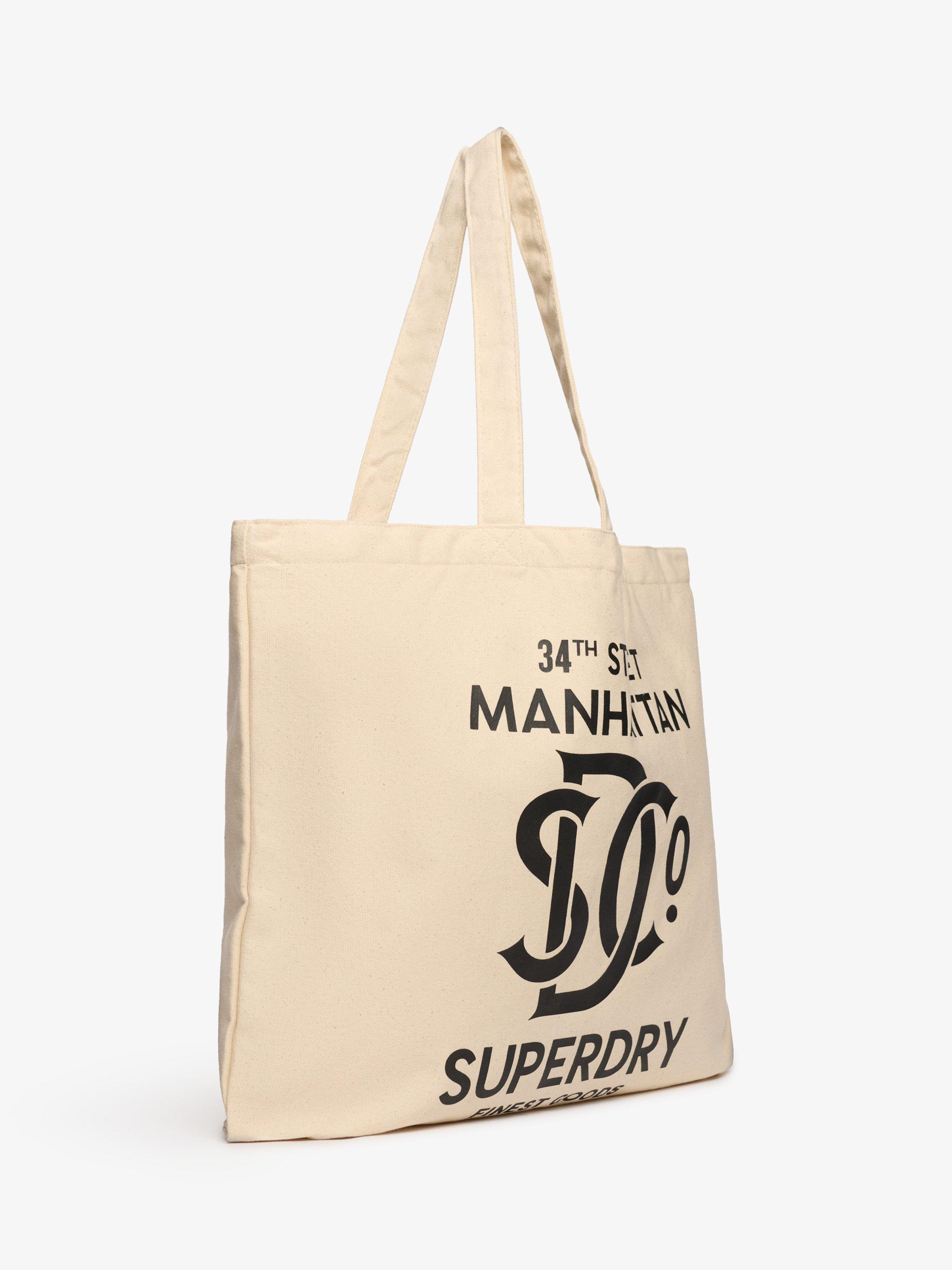 Product image 2 of 6, which shows Superdry Cotton Tote Bag, Brown/Black