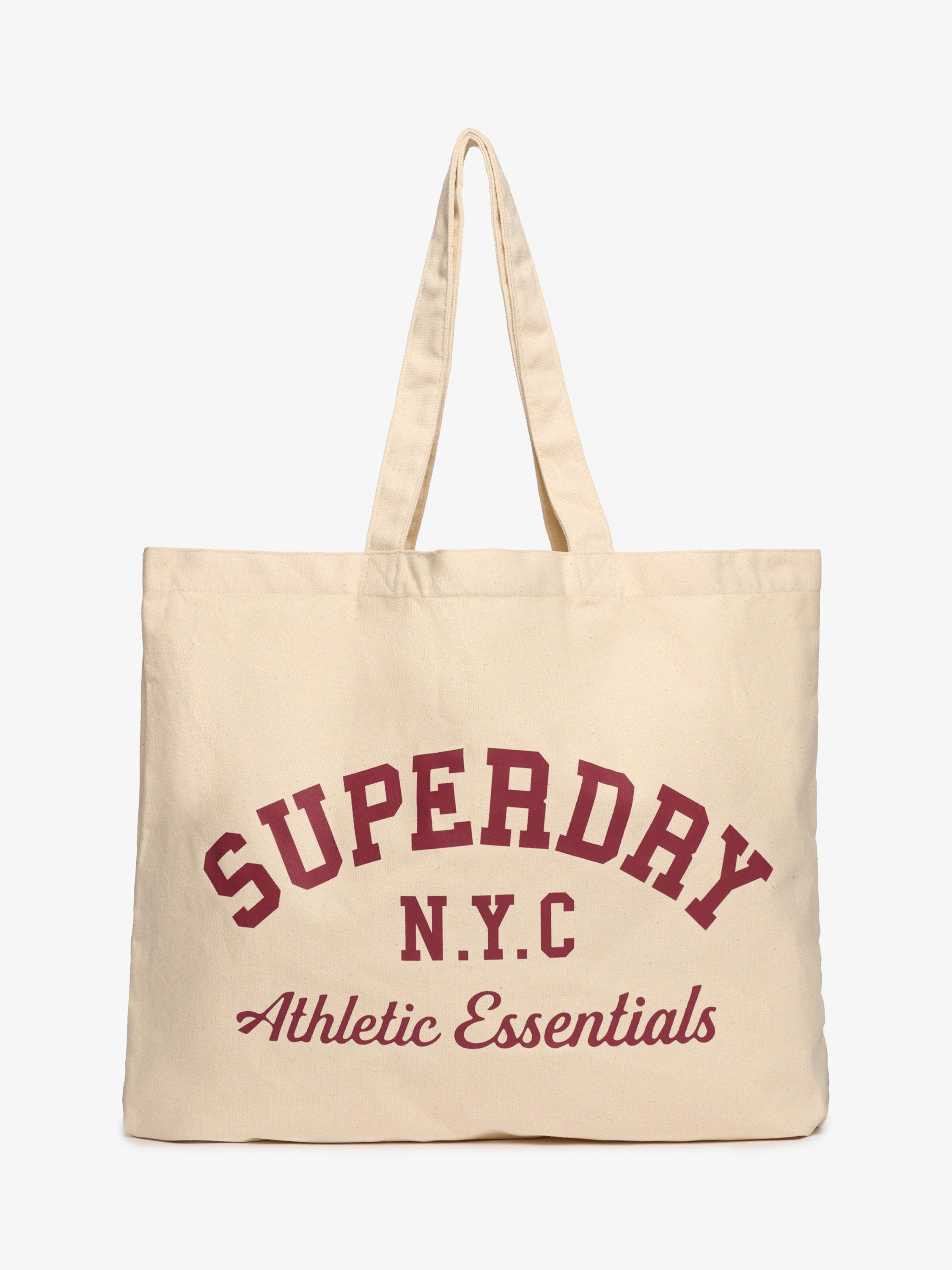 Product image 4 of 6, which shows Superdry Cotton Tote Bag, Brown/Red