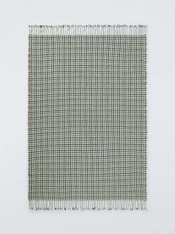 John Lewis Check Wool Throw, Multi - view 2, Multi