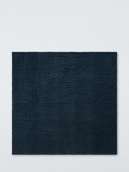 John Lewis Hidcote Cotton Velvet Quilt - view 2, Dark Blue