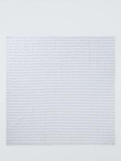 John Lewis Striped Cotton Bedspread, Blue - view 2, Blue