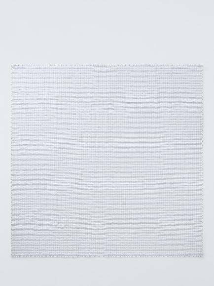 John Lewis Striped Cotton Quilt, Blue - view 2, Blue