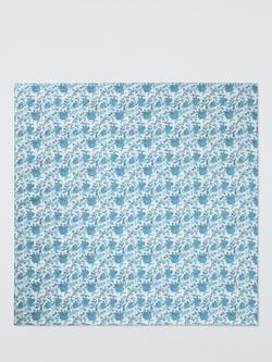 John Lewis Floral Quilted Bedspread, Blue - view 2, Blue