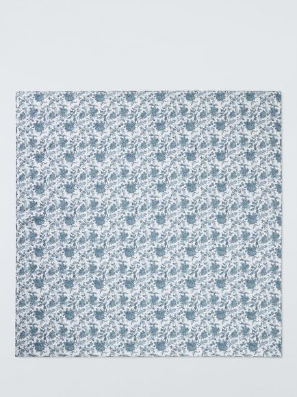 John Lewis Floral Quilt, Blue - view 2, Blue