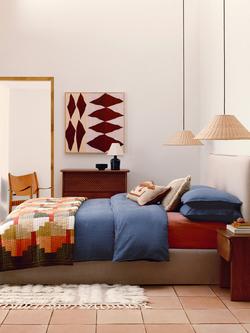 John Lewis Leon Quilted Bedspread, Multi - view 2, Multi