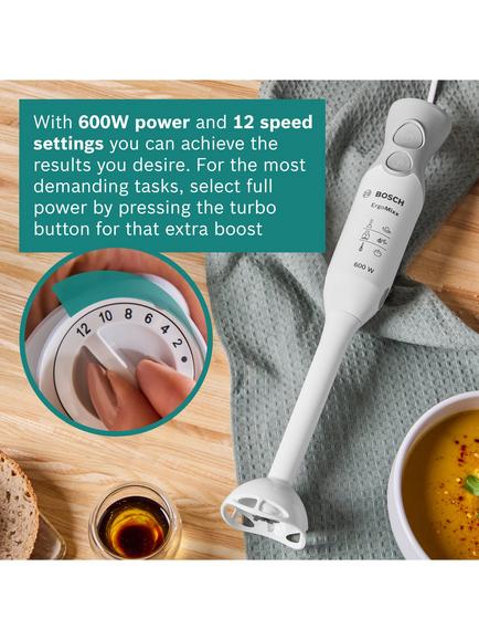 Bosch ErgoMixx 600W Hand Blender, White - view 2, White