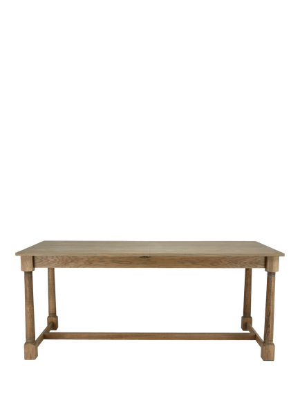 Laura Ashley Wellington 6-8 Seater Extending Dining Table, Washed Oak - view 2, Oak