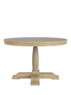 Laura Ashley Wellington 4-6 Seater Round Extending Dining Table, Washed Oak - view 2, Oak