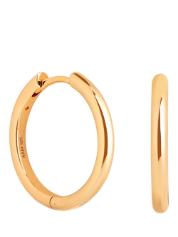 Astrid & Miyu Essential Medium Hoop Earrings, Gold, Yellow Gold