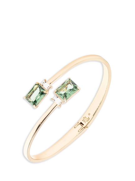 Ralph Lauren Erinite Crystal Baguette Bangle, Gold/Green, Gold/Green