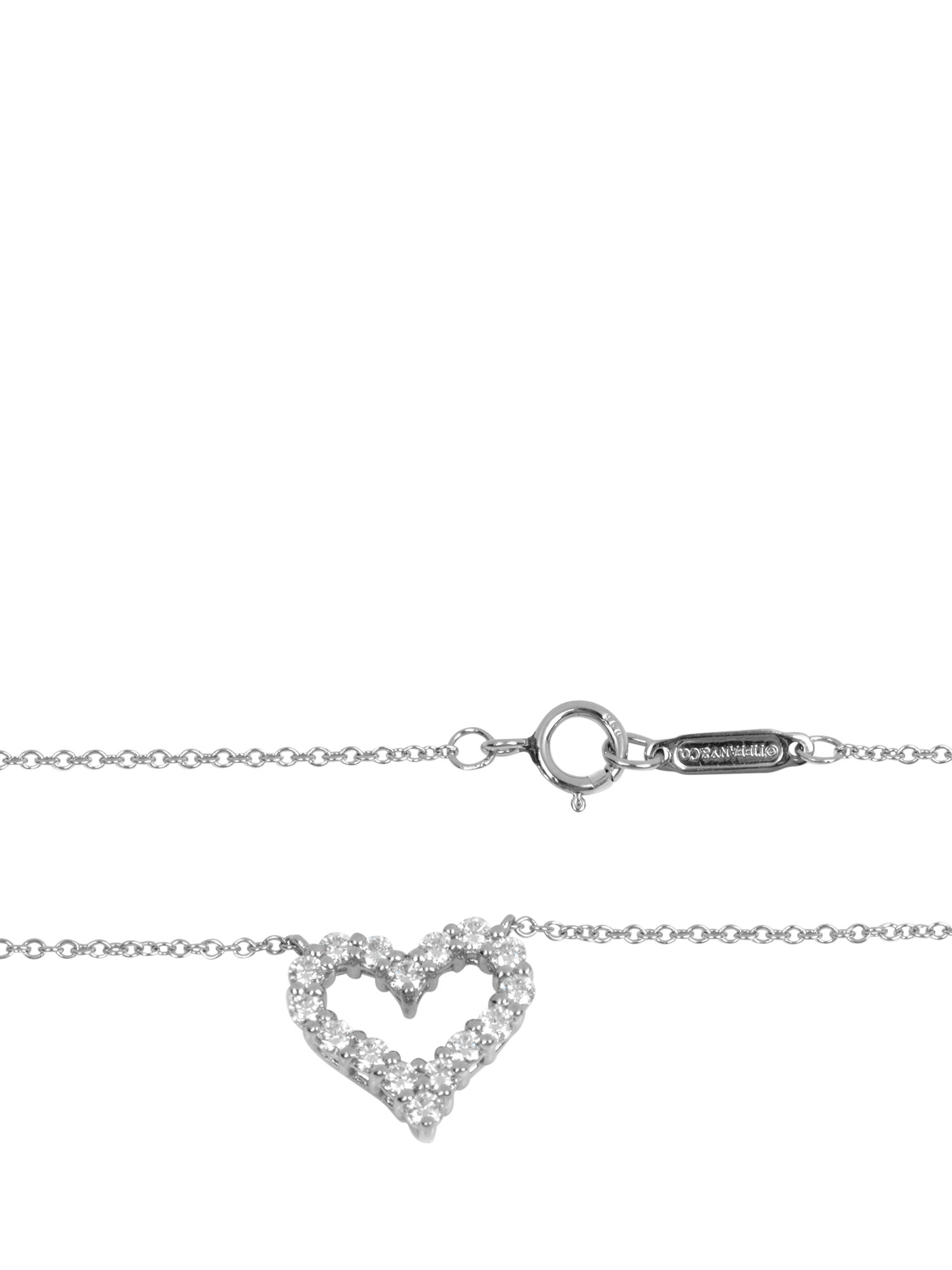 Product image 3 of 4, which shows Pre-loved Platinum Tiffany & Co. Hearts Mini Pendant