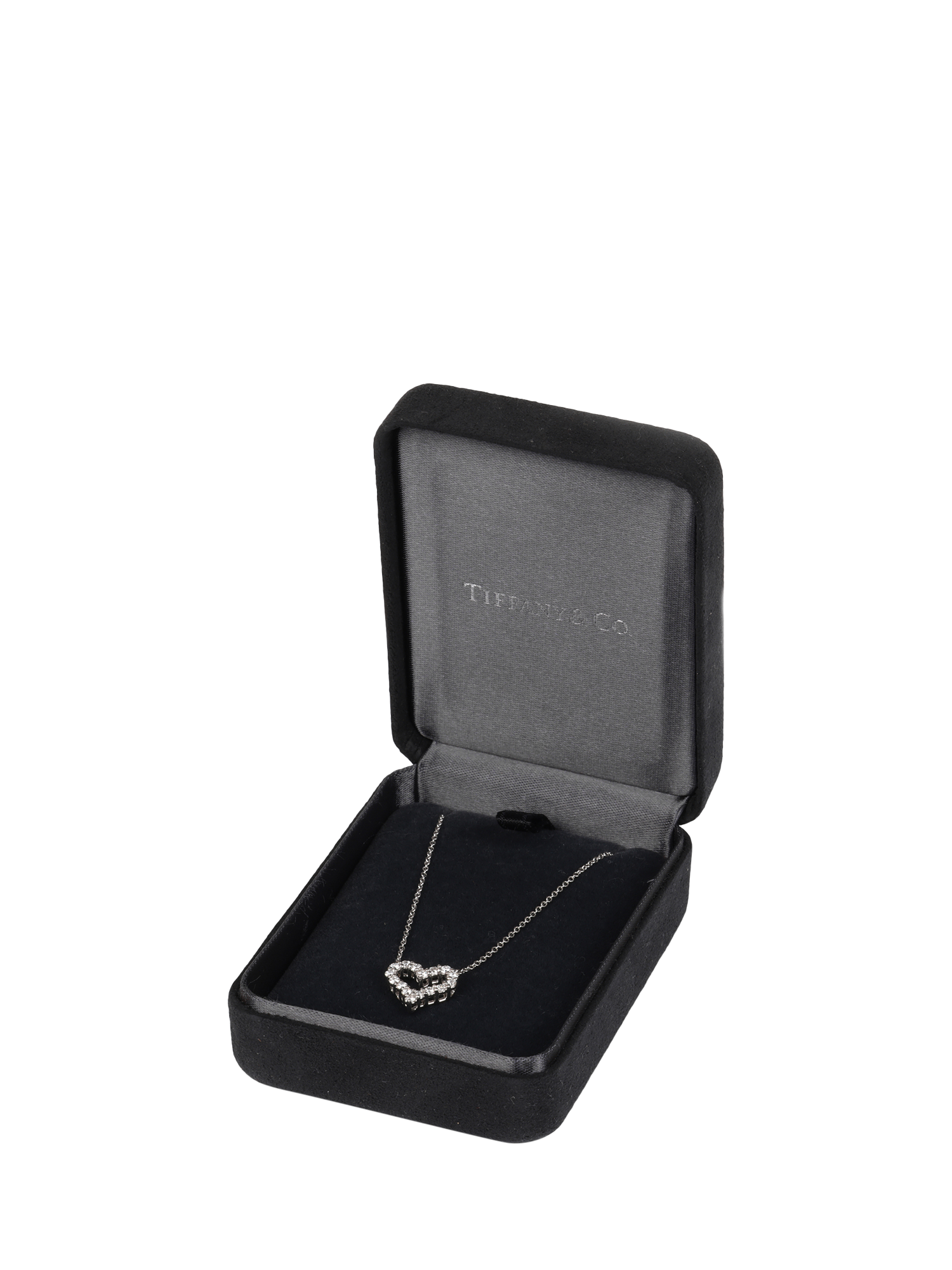 Product image 4 of 4, which shows Pre-loved Platinum Tiffany & Co. Hearts Mini Pendant