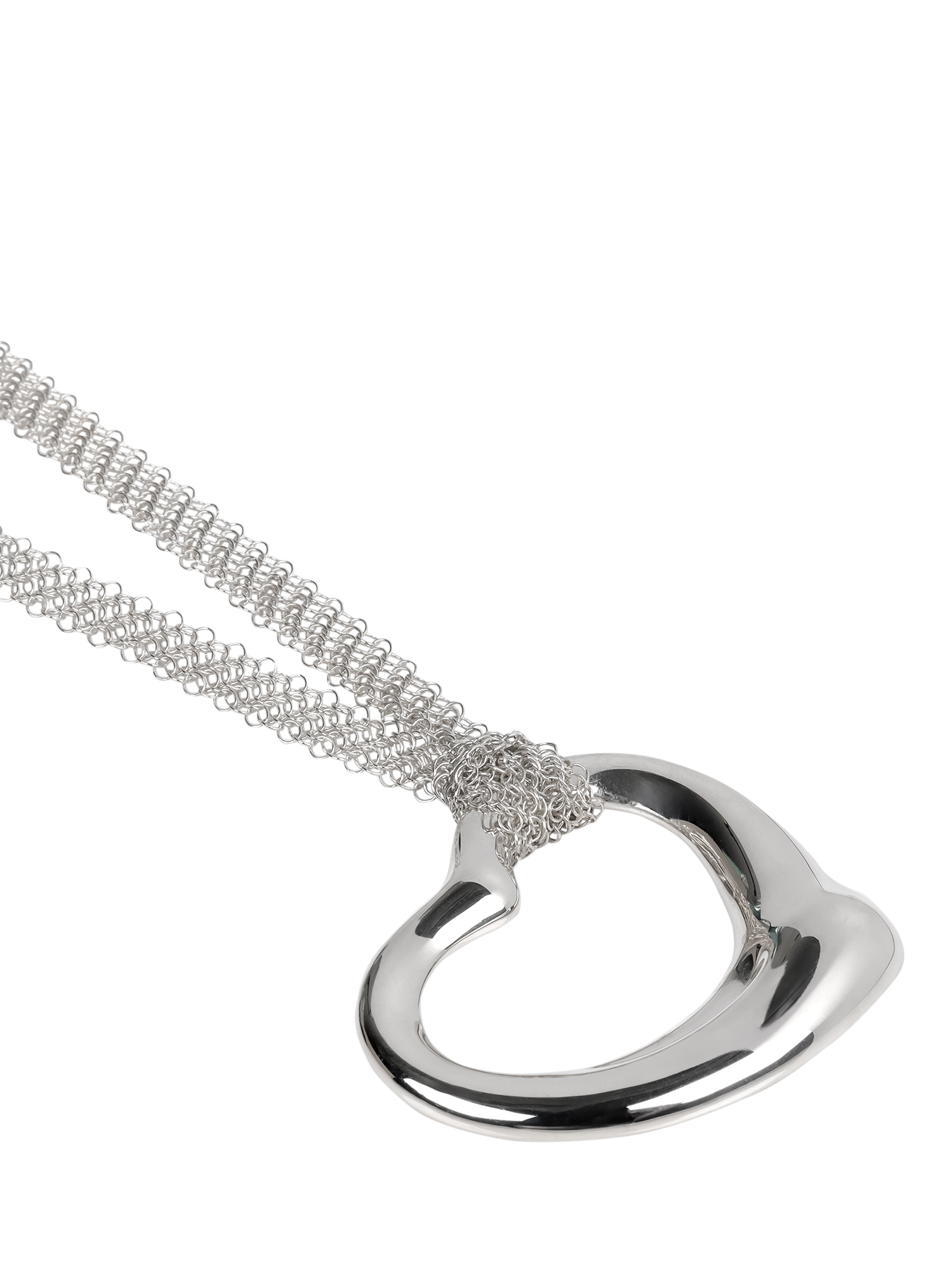 Pre-loved Tiffany Sterling Silver Elsa Peretti Open Heart Mesh
