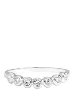 Simply Silver Cubic Zirconia Bezel Ring, Silver