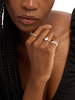 Simply Silver Cubic Zirconia Bezel Ring - view 2, Silver