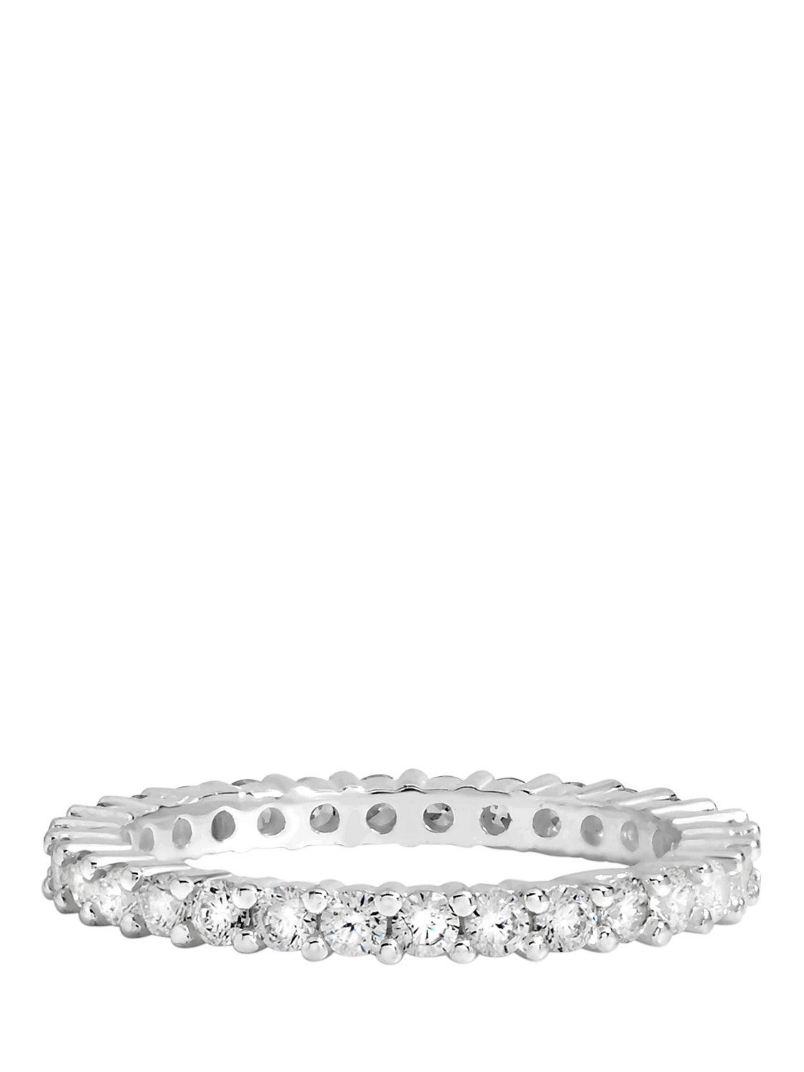 Product image 1 of 5, which shows Simply Silver Cubic Zirconia Eternity Ring, L